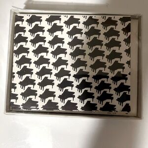 Kristen Elliott note cards with grand piano print.